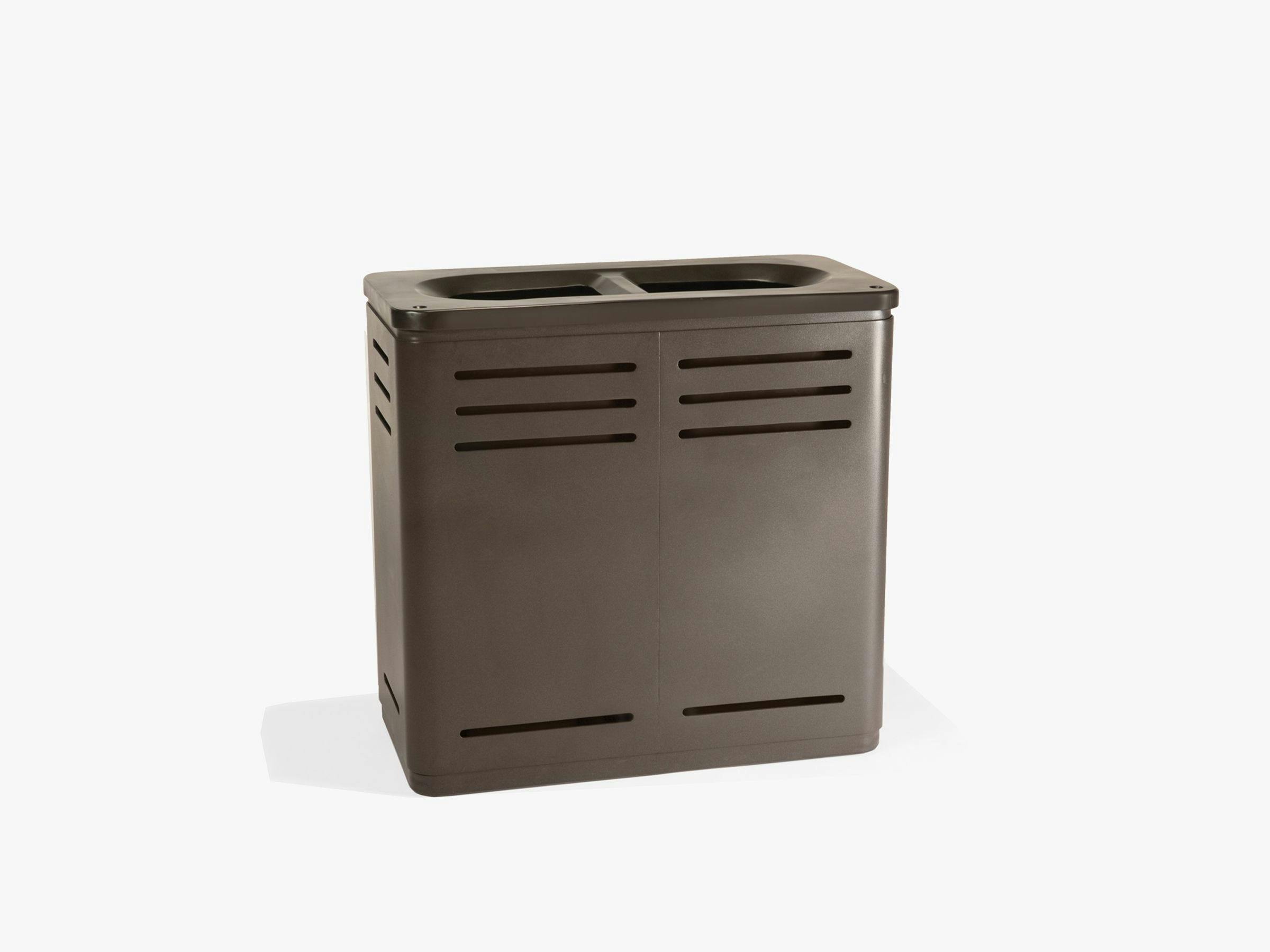 Rectangular Waste Receptacle with Dual 22 Gallon Liners