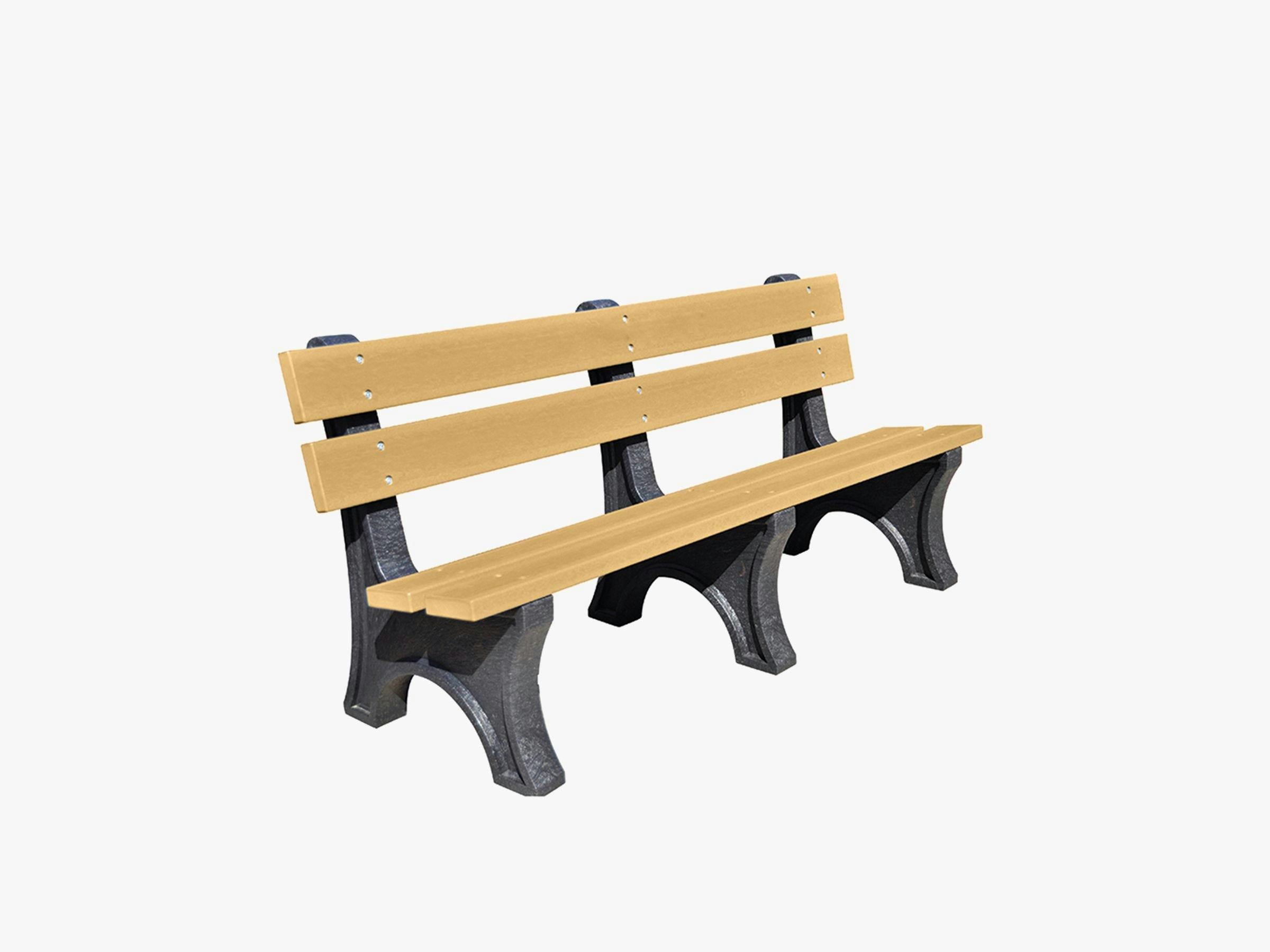 6' Recycled Bench, 2X6 Planks Cedar, Portable