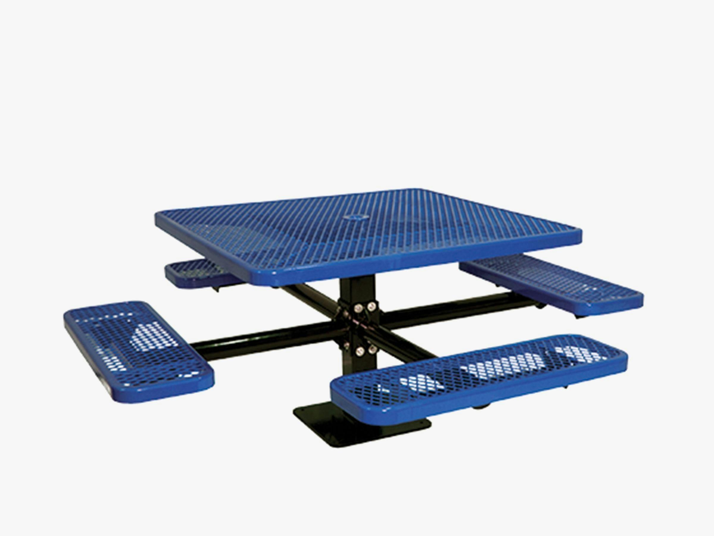 46" Single Pedestal Square Table, Surface Mount, Diamond