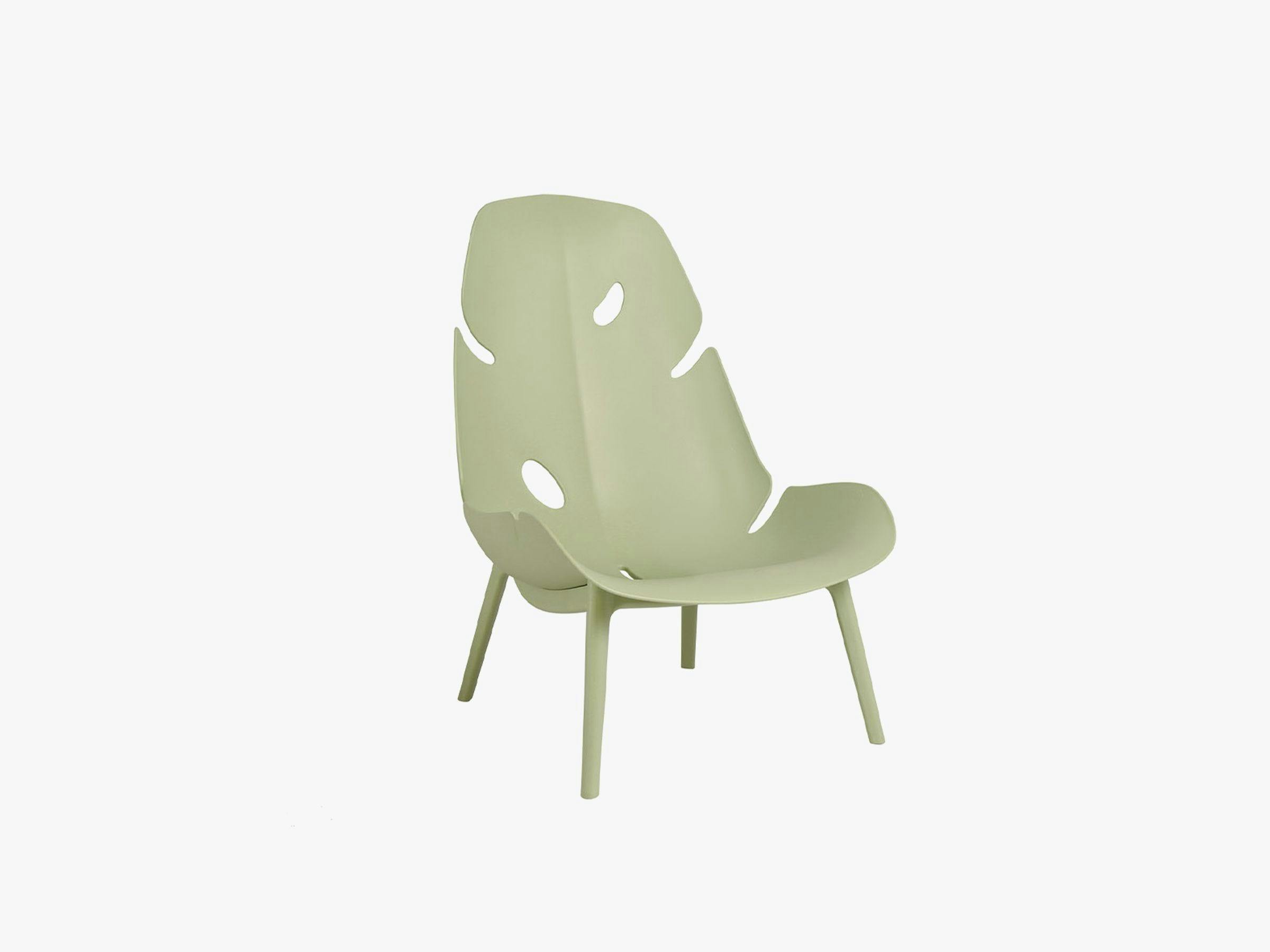 Lagoon Monstera Lounge Chair- Light Green