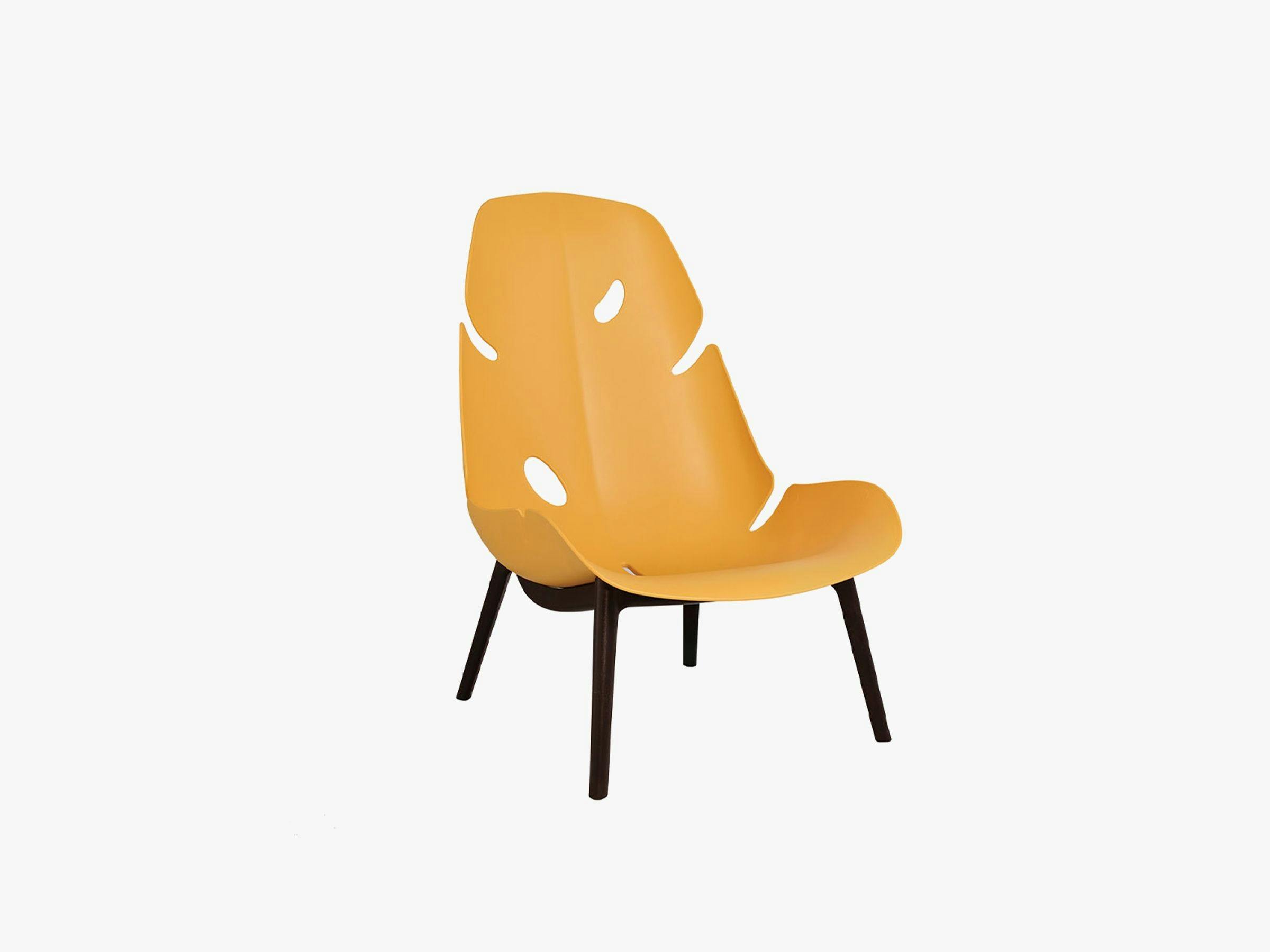 Lagoon Monstera Lounge Chair- Yellow Gold