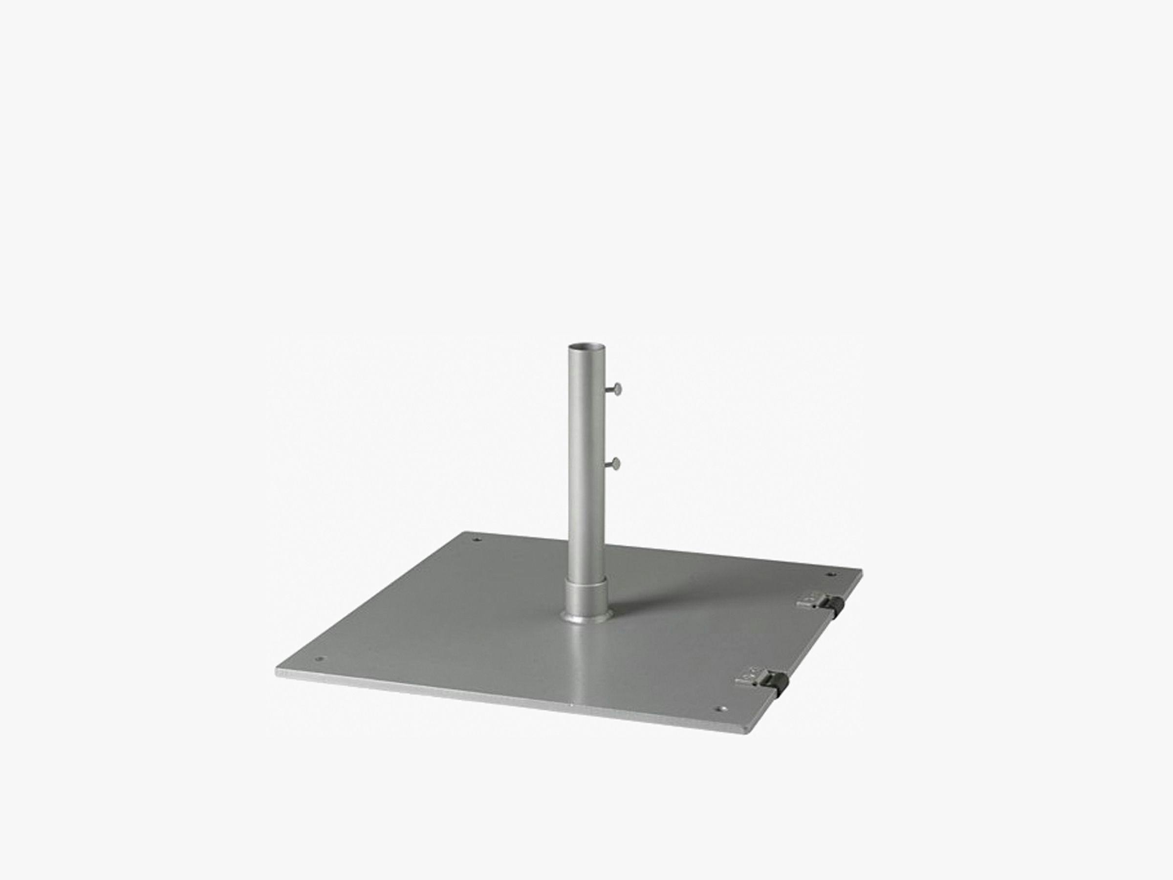 Steel Plate Base, 24" Square, Fits 2.5" Pole
