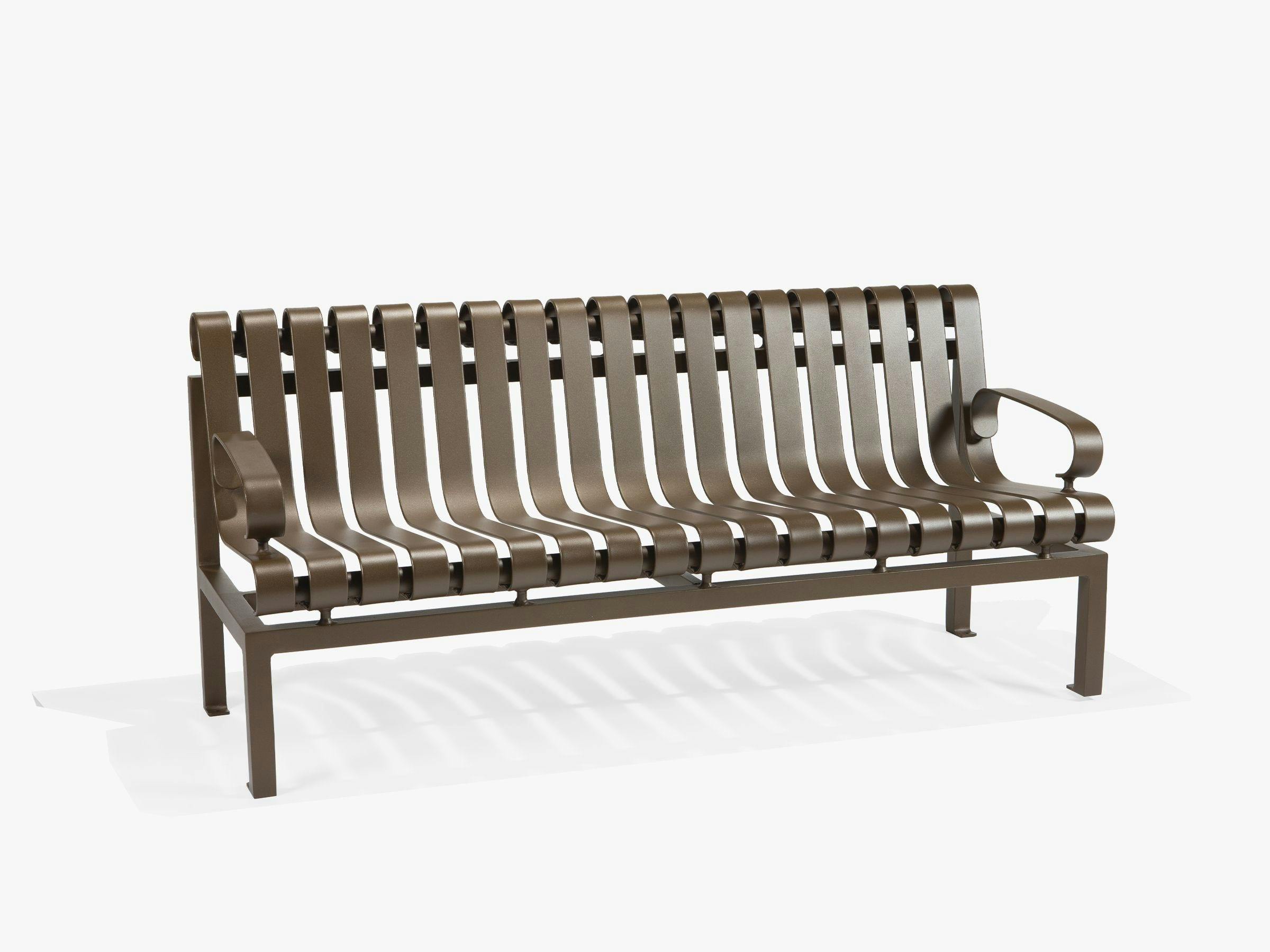 Slat Bench - Straight Two Arms