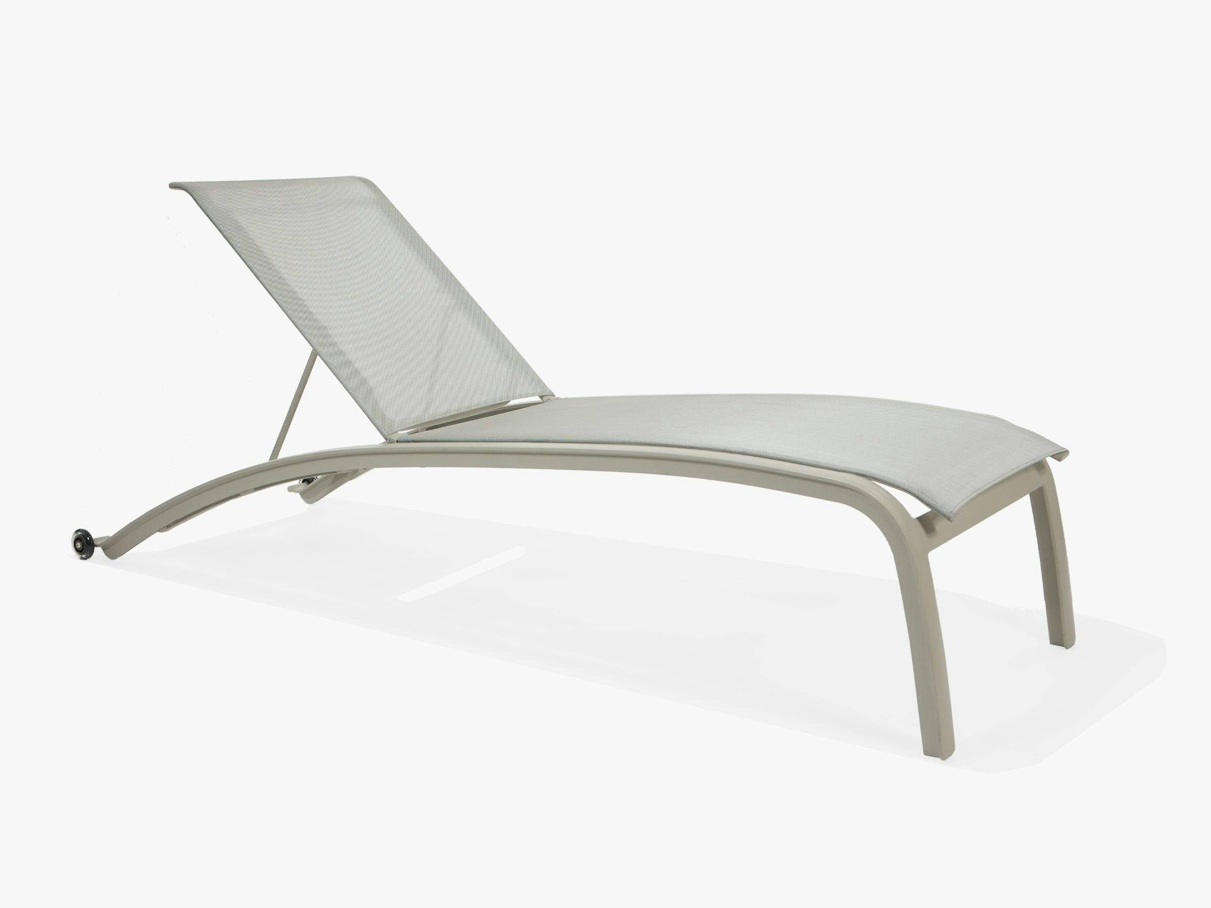 Edge Sling Stacking Chaise Lounge Armless
