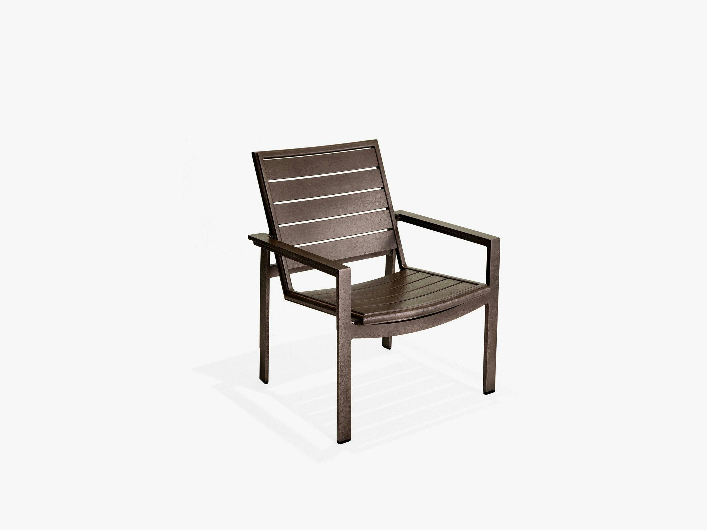 Meza Aluminum Slat Nesting Lounge Chair, Aluminum Slat