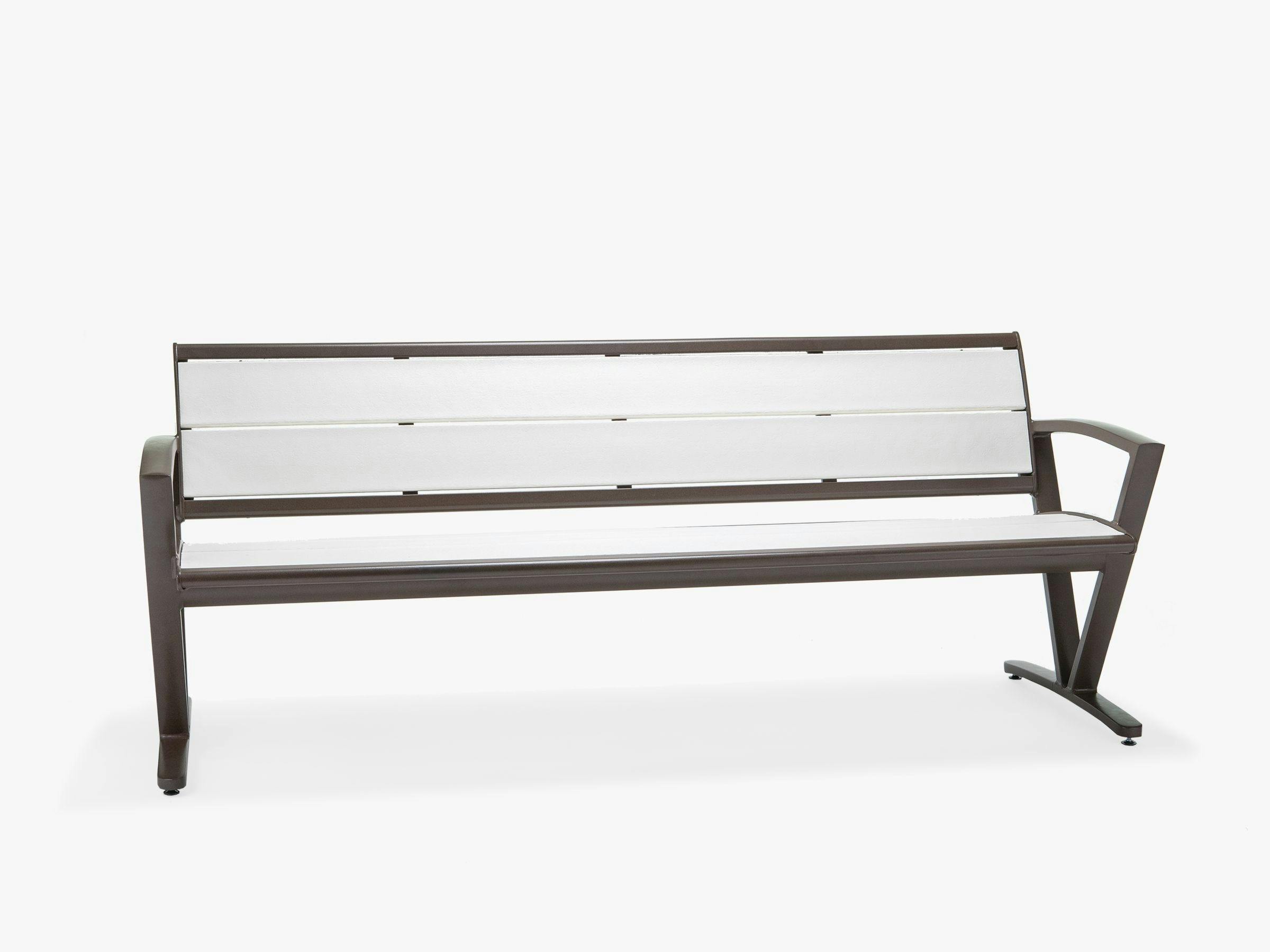 Seascape 6' Bench with Back Portable - Triangular Arms