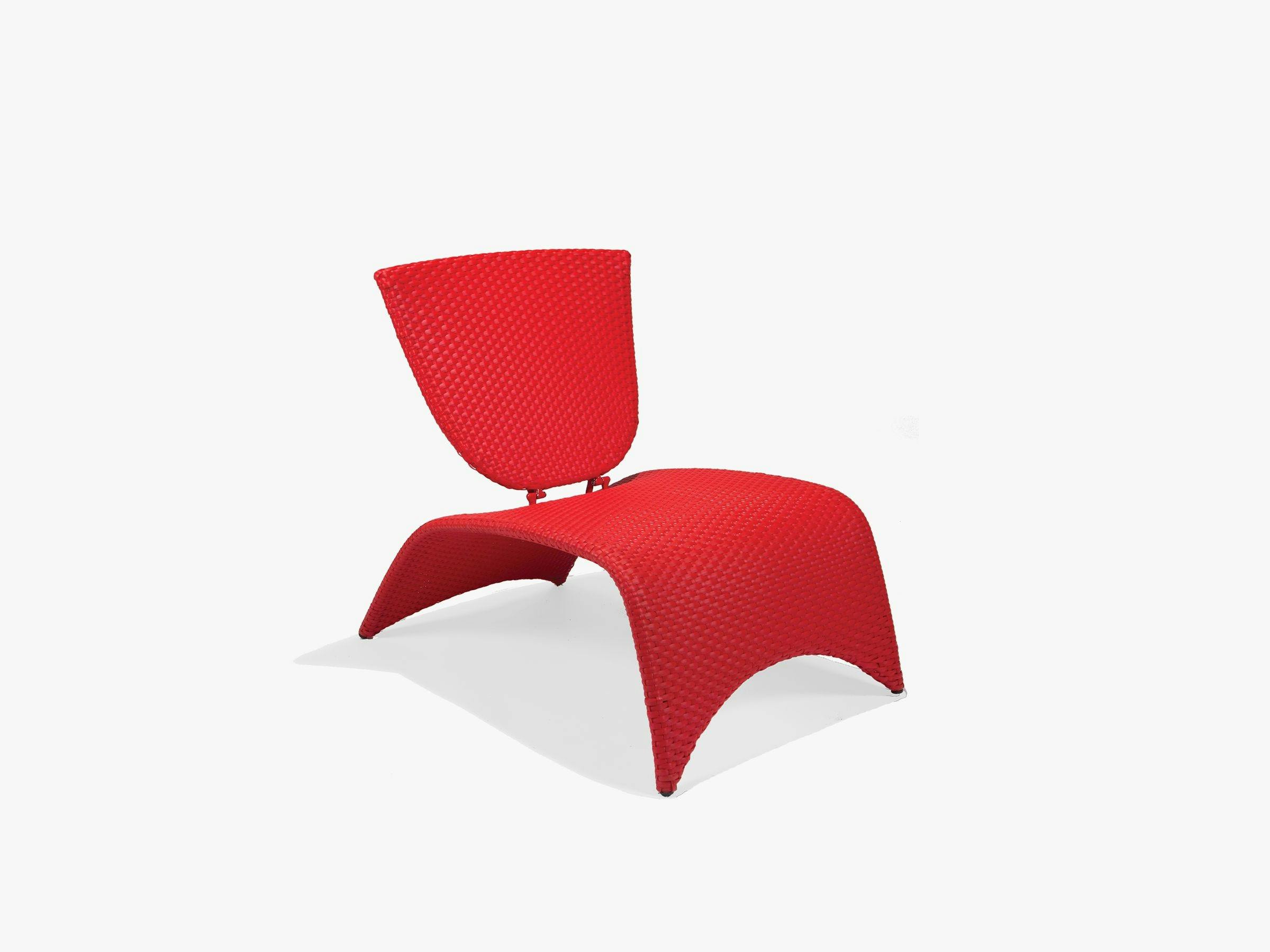 Zuma Nest Lounge Chair with Folding Back - Red
