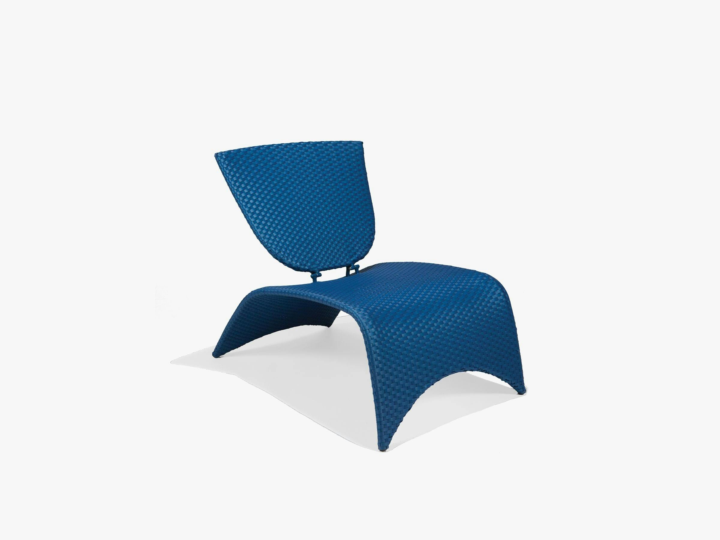 Zuma Nest Lounge Chair with Folding Back - Sapphire