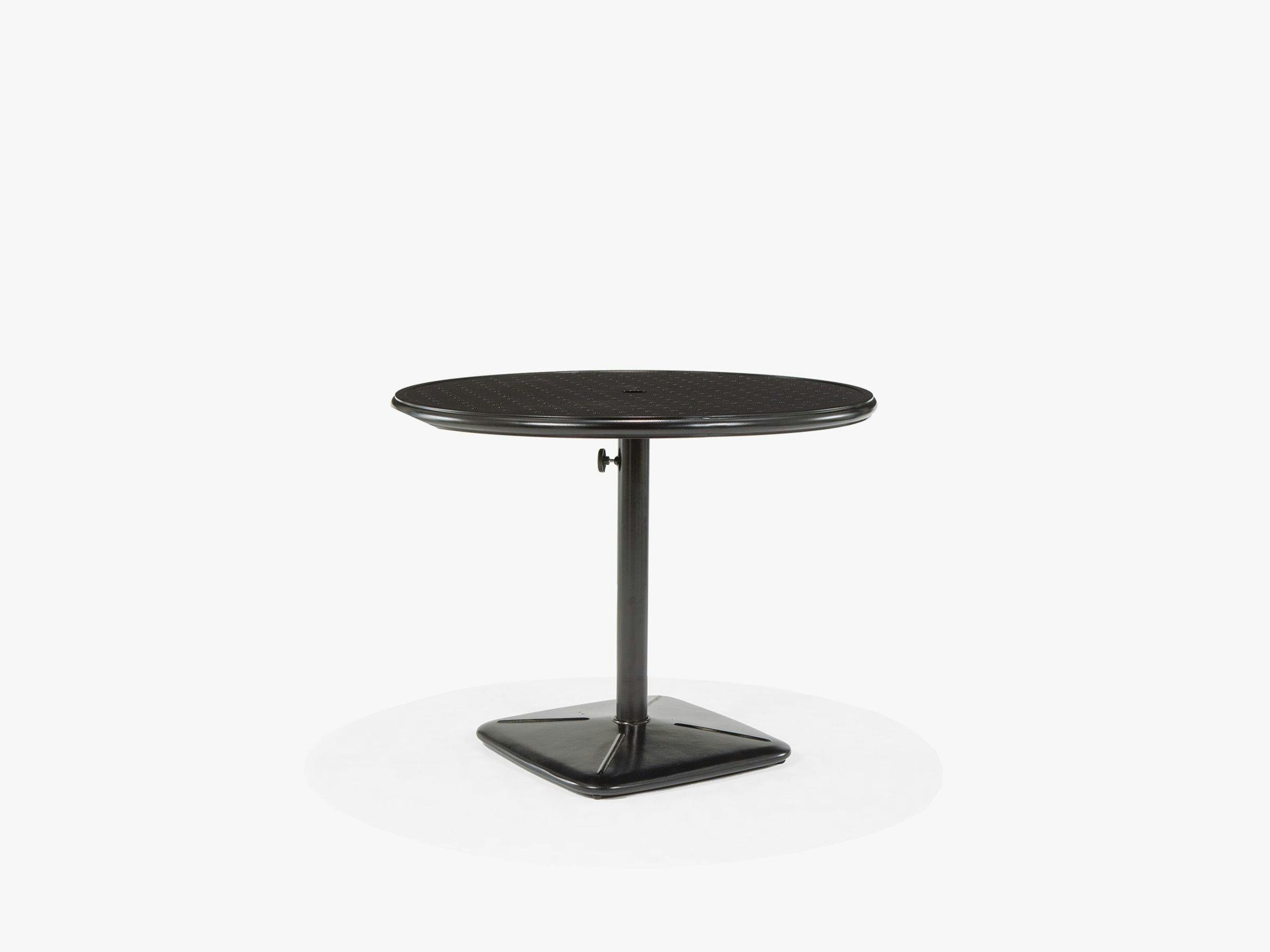 36" Round Dining Cafe Table with Umbrella Hole and Cast Plug