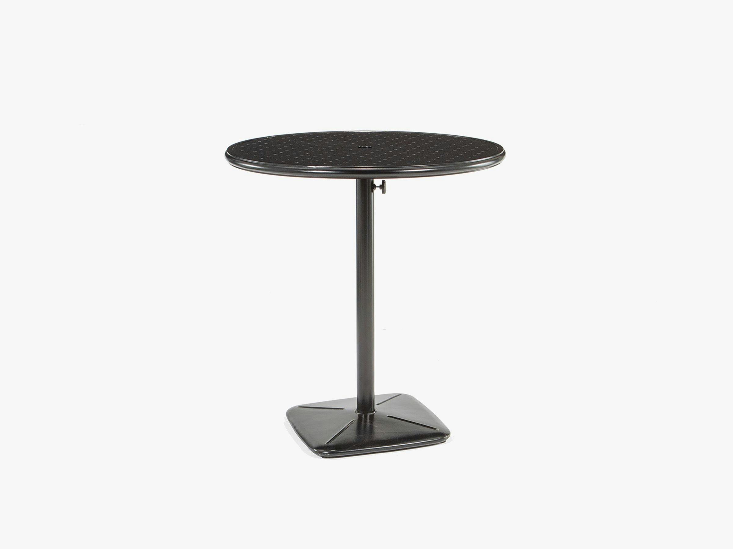 36" Round Bar Cafe Table with Umbrella Hole and Cast Plug