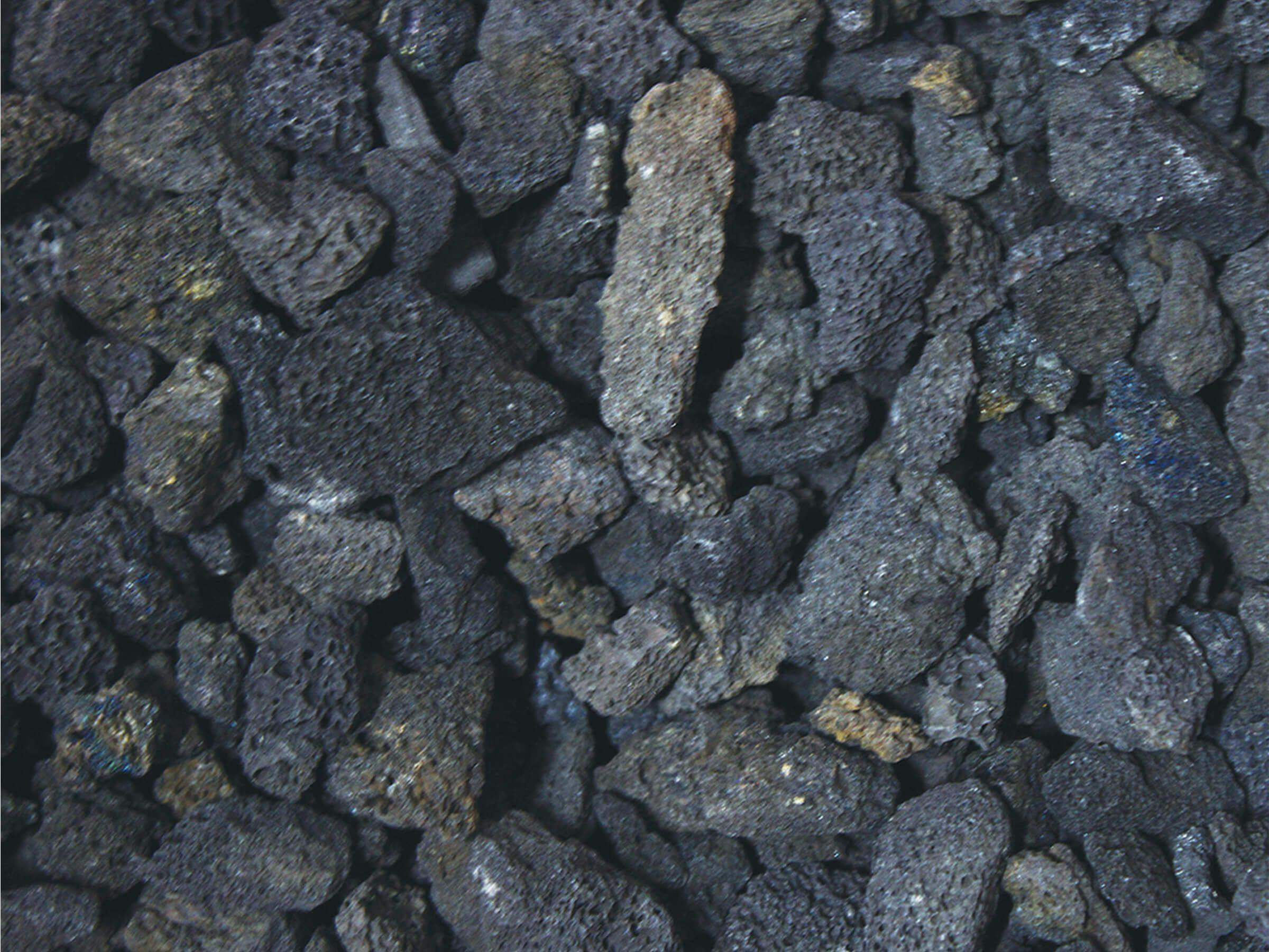Standard ¾ black lava rock-  27 lbs